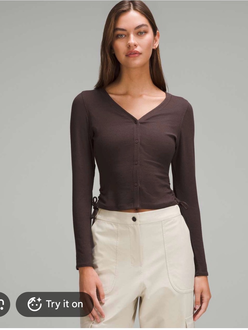 Lululemon side cinch ribbed cardigan